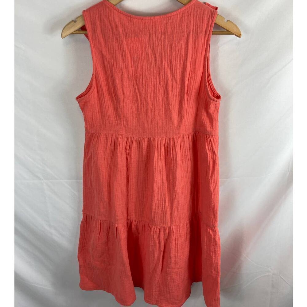 NWT PatPat Ruffle Detail Coral Pink Orange Dress Size Small - Picture 3 of 3